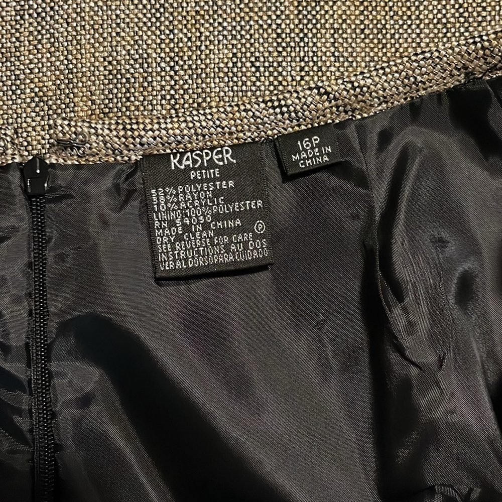 Kasper Brown and Cream Tweed Skirt - 16P - Picture 4 of 5